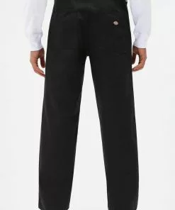 New In Dickies Mens Funkley Herringbone Trousers Black