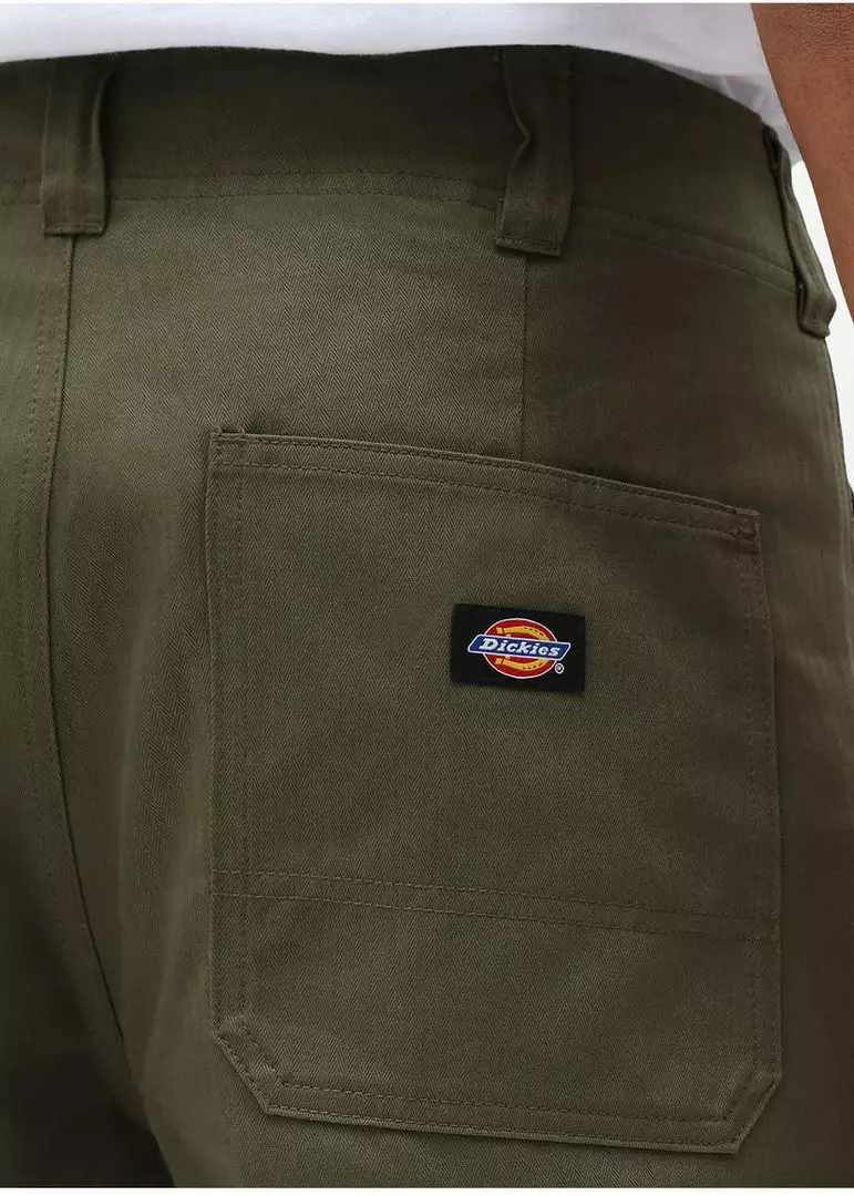 Dickies Mens Funkley Herringbone Trousers Military Green 5 Dickies Mens Funkley Herringbone Trousers Military Green
