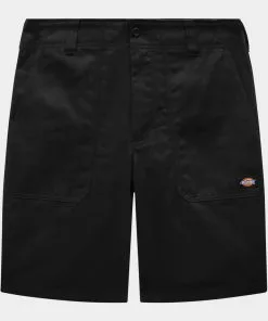 Dickies Mens Funkley Herringbone Shorts Black New In