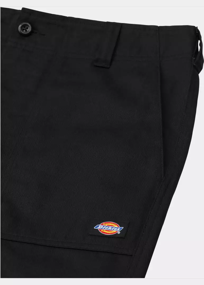Dickies Mens Funkley Herringbone Shorts Black New In 6 Dickies Mens Funkley Herringbone Shorts Black New In