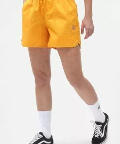 Dickies Women Victoria 70's Shorts Cadnium Yellow