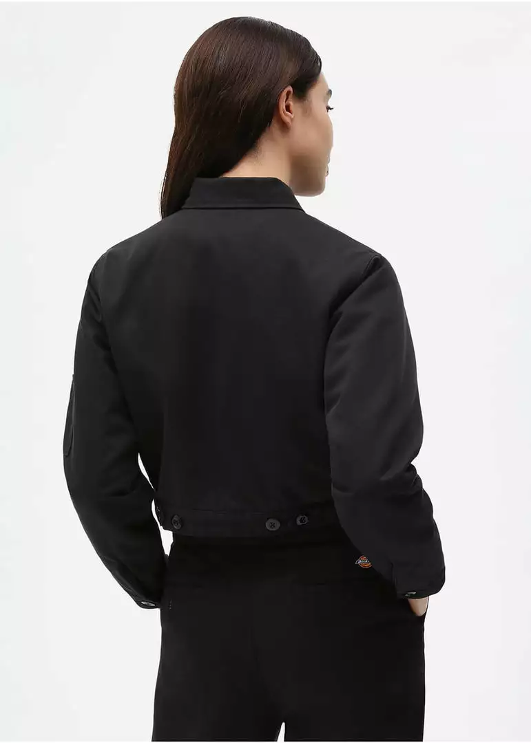 New In Dickies Womens Kiester Cropped Jacket Black 4 New In Dickies Womens Kiester Cropped Jacket Black
