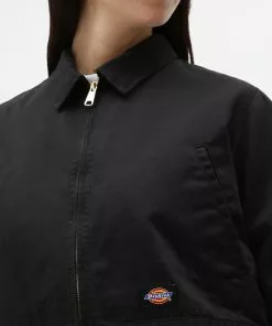 New In Dickies Womens Kiester Cropped Jacket Black 9 New In Dickies Womens Kiester Cropped Jacket Black