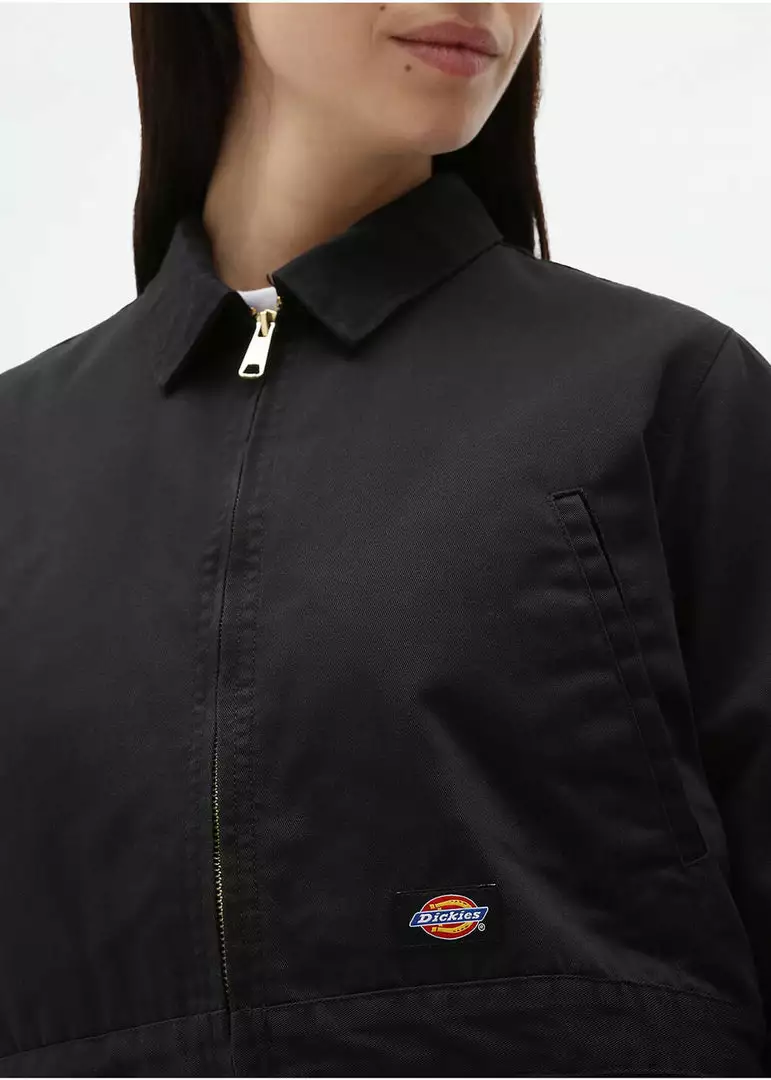 New In Dickies Womens Kiester Cropped Jacket Black 6 New In Dickies Womens Kiester Cropped Jacket Black