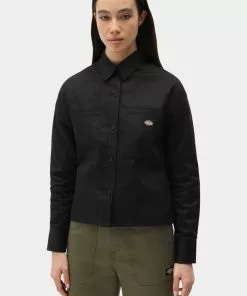 Dickies Womens Chokio Herringbone Shirt Black