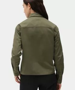 New In Dickies Womens Chokio Herringbone Shirt Military Green 15 New In Dickies Womens Chokio Herringbone Shirt Military Green