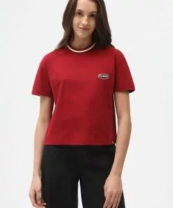 Dickies Womens Saxman T-Shirt Biking Red