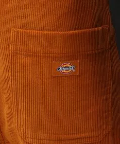 Dickies Womens Higginson Corduroy Dungarees Pumpkin Orange Brown 12 Dickies Womens Higginson Corduroy Dungarees Pumpkin Orange Brown