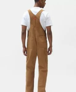 Dickies Men Canvas Bib Dungarees Brown New In 8 Dickies Men Canvas Bib Dungarees Brown New In