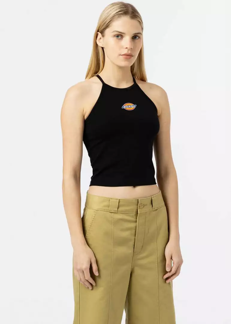 Dickies Dames Chain Lake Vest Top Black New In 3 Dickies Dames Chain Lake Vest Top Black New In