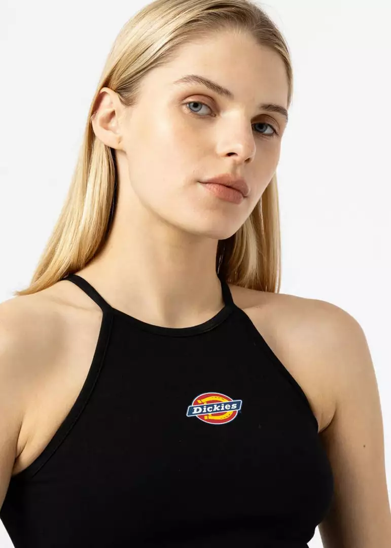Dickies Dames Chain Lake Vest Top Black New In 4 Dickies Dames Chain Lake Vest Top Black New In