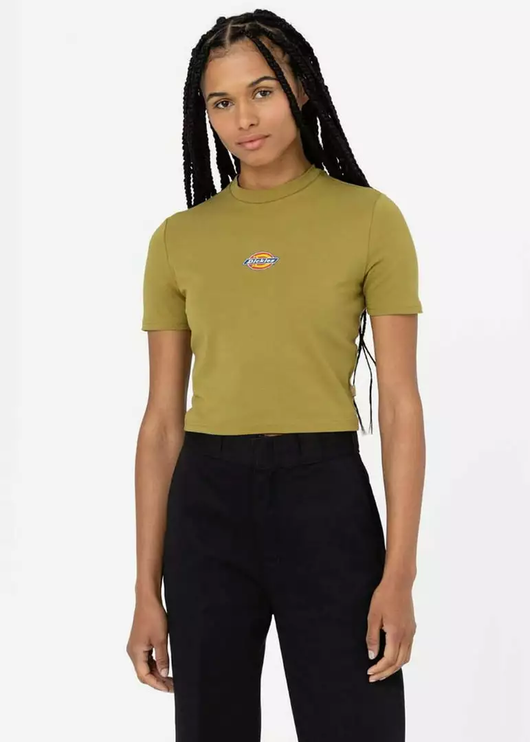 New In Dickies Women Maple Valley T-Shirt Moss Green 3 New In Dickies Women Maple Valley T-Shirt Moss Green