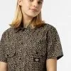 Dickies Women Silver Firs Shirt Leopard New In