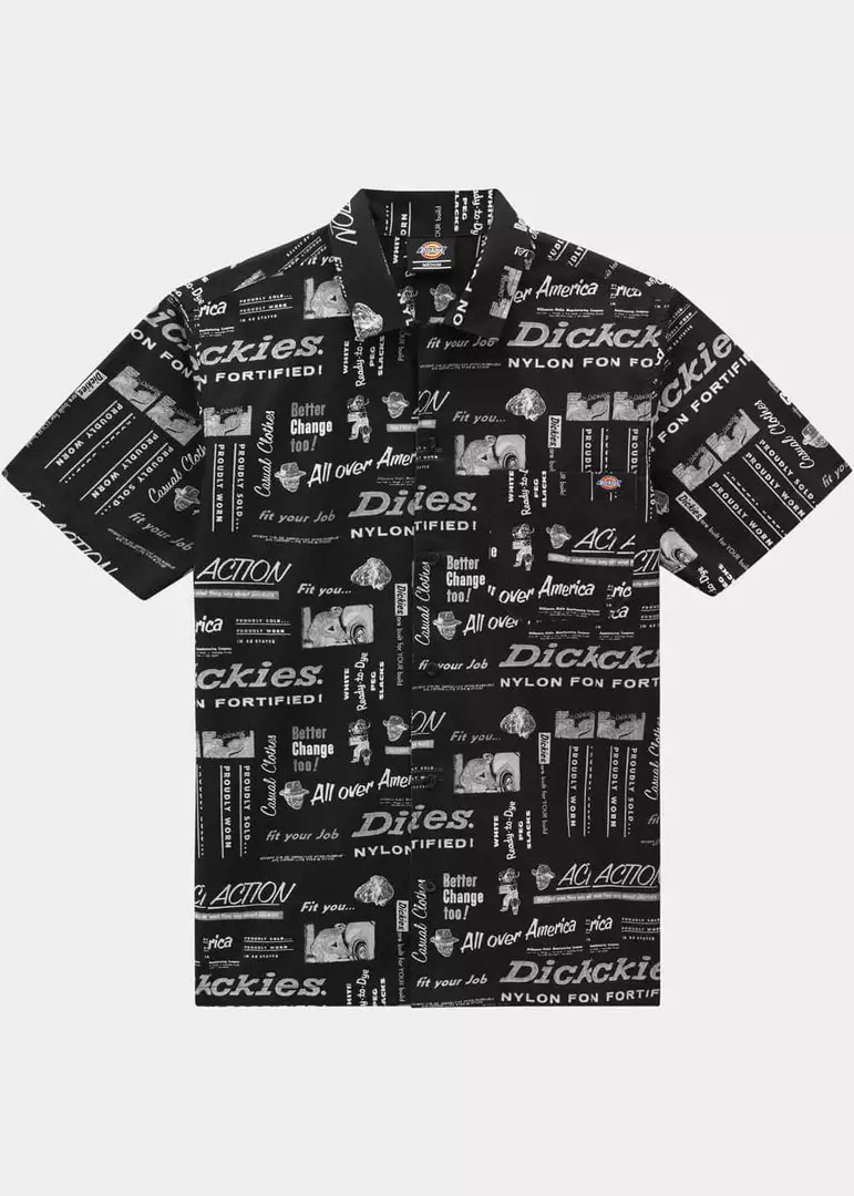 New In Dickies Mens Pillager Shirt Black 3 New In Dickies Mens Pillager Shirt Black