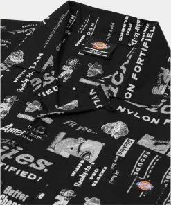 New In Dickies Mens Pillager Shirt Black