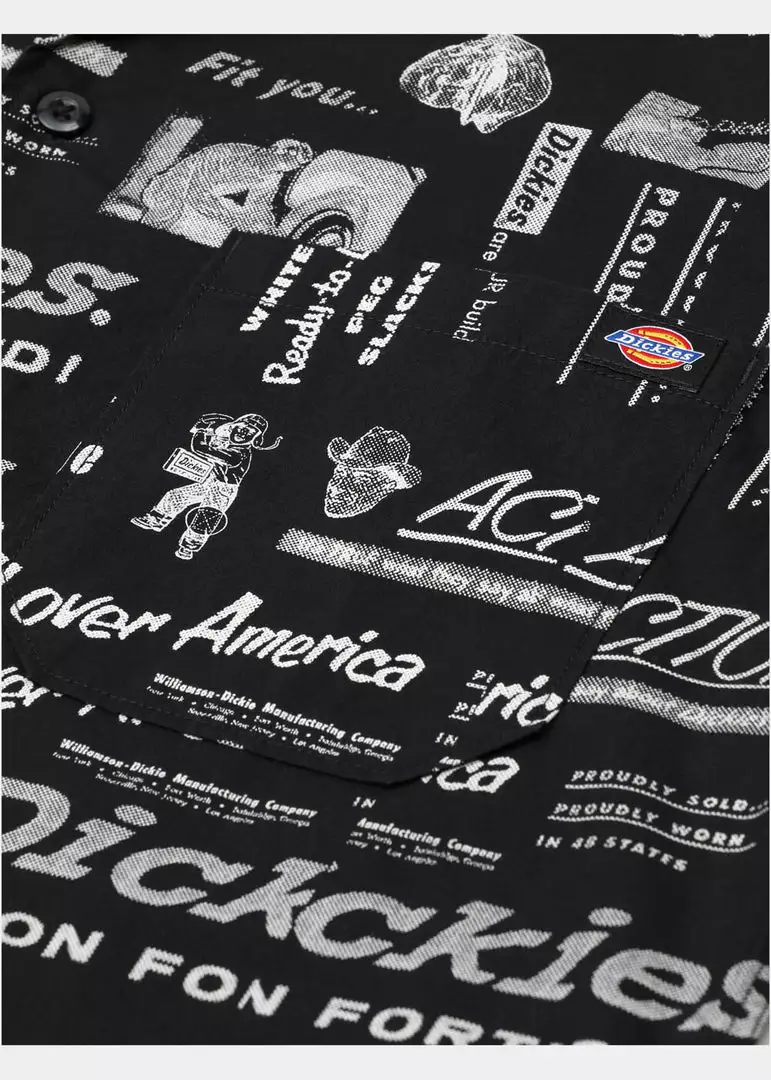 New In Dickies Mens Pillager Shirt Black 6 New In Dickies Mens Pillager Shirt Black