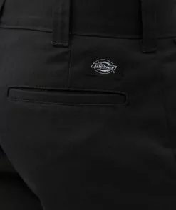 New In Dickies Mens 894 Industrial Flex Slim Fit Trousers Black