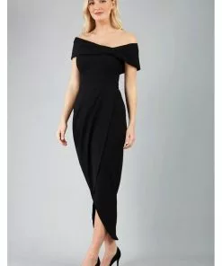 New In Diva Catwalk Vegas 50's Midi Dress Black