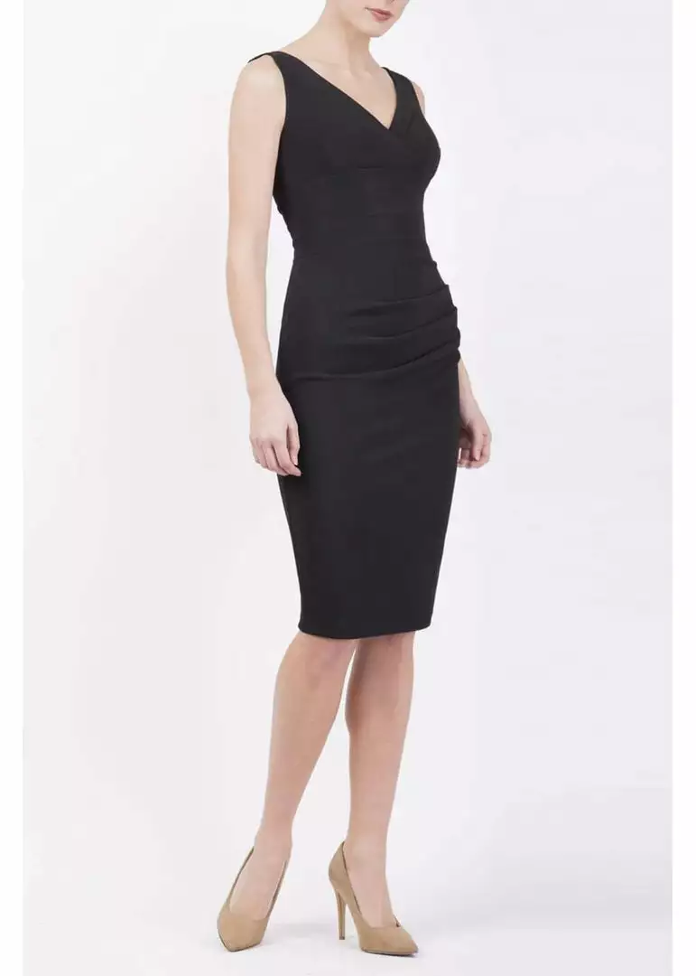 Diva Catwalk Banbury 50 's Pencil Dress Black 5 Diva Catwalk Banbury 50 's Pencil Dress Black