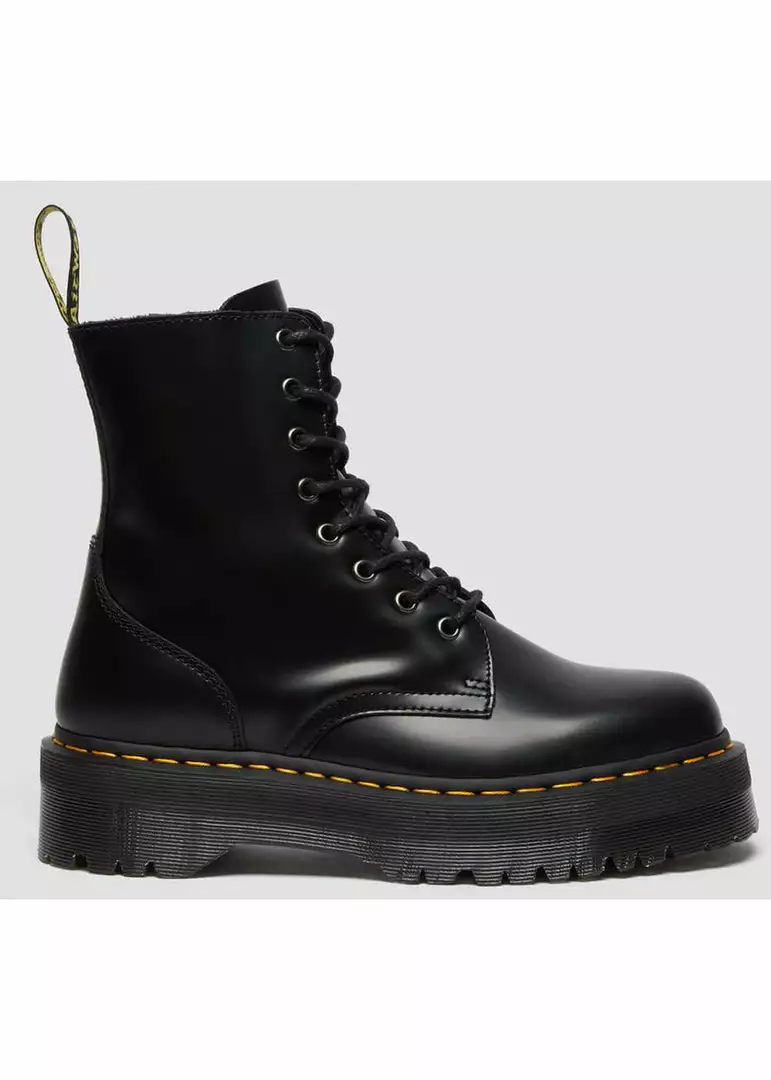 Dr. Martens Jadon Smooth Lace-up Boots Black New In 11 Dr. Martens Jadon Smooth Lace-up Boots Black New In