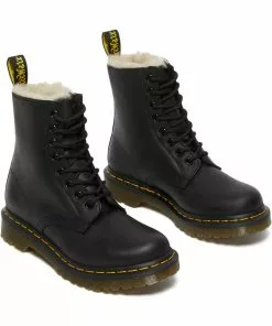 Dr. Martens Serena Burnished Wyoming Lined Lace-up Boots Black