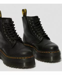 Dr. Martens Sinclair Nappa Leather Platform Boots Black New In