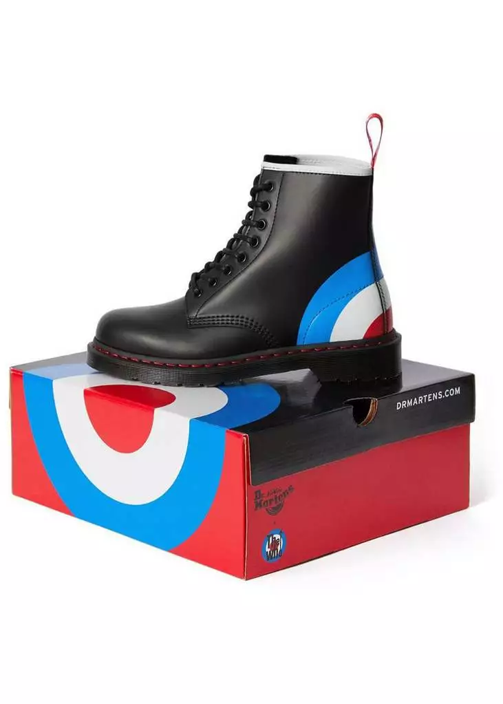 New In Dr. Martens 1460 The Who Target Smooth Boots Black 7 New In Dr. Martens 1460 The Who Target Smooth Boots Black