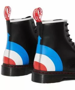 New In Dr. Martens 1460 The Who Target Smooth Boots Black