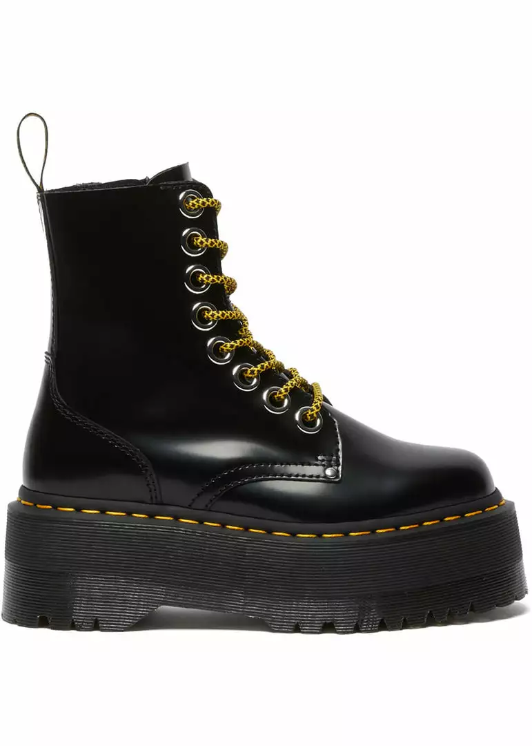 Dr. Martens Jadon Max Buttero Leather Platform Boots Black New In 6 Dr. Martens Jadon Max Buttero Leather Platform Boots Black New In
