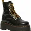 Dr. Martens Jadon Max Buttero Leather Platform Boots Black New In