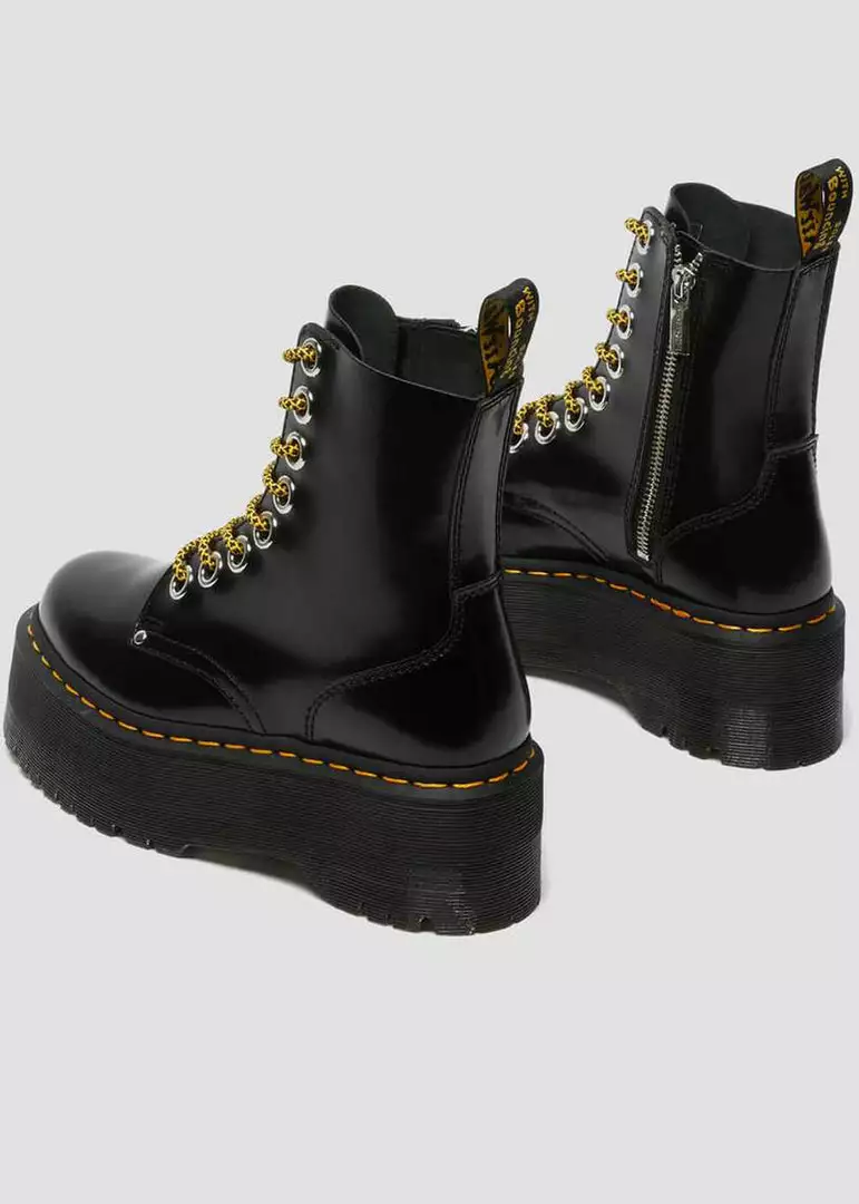 Dr. Martens Jadon Max Buttero Leather Platform Boots Black New In 10 Dr. Martens Jadon Max Buttero Leather Platform Boots Black New In