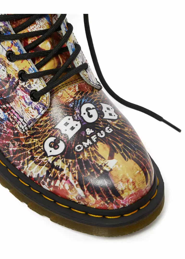 New In Dr. Martens 1460 CBGB Backhand Boots Multi 4 New In Dr. Martens 1460 CBGB Backhand Boots Multi