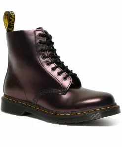 New In Dr. Martens 1460 Pascal Chroma Metallic Leather Boots Red