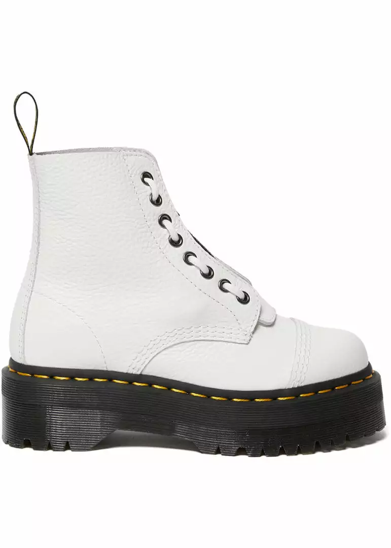Dr. Martens Sinclair Nappa Leather Platform Boots White New In 9 Dr. Martens Sinclair Nappa Leather Platform Boots White New In