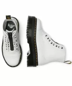 Dr. Martens Sinclair Nappa Leather Platform Boots White New In 14 Dr. Martens Sinclair Nappa Leather Platform Boots White New In