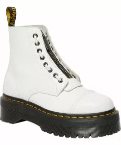Dr. Martens Sinclair Nappa Leather Platform Boots White New In