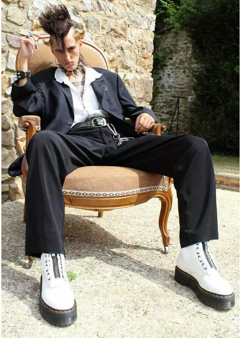 Dr. Martens Sinclair Nappa Leather Platform Boots White New In 7 Dr. Martens Sinclair Nappa Leather Platform Boots White New In