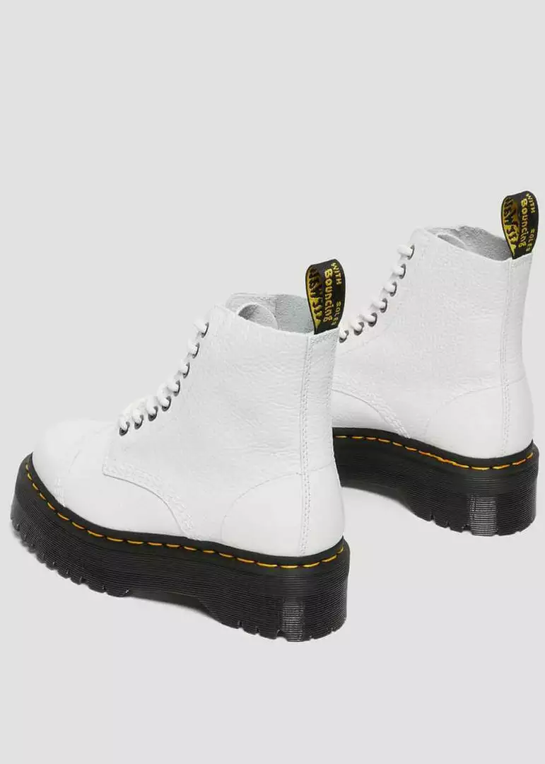 Dr. Martens Sinclair Nappa Leather Platform Boots White New In 8 Dr. Martens Sinclair Nappa Leather Platform Boots White New In