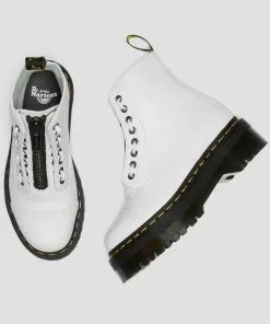 Dr. Martens Sinclair Nappa Leather Platform Boots White New In 18 Dr. Martens Sinclair Nappa Leather Platform Boots White New In