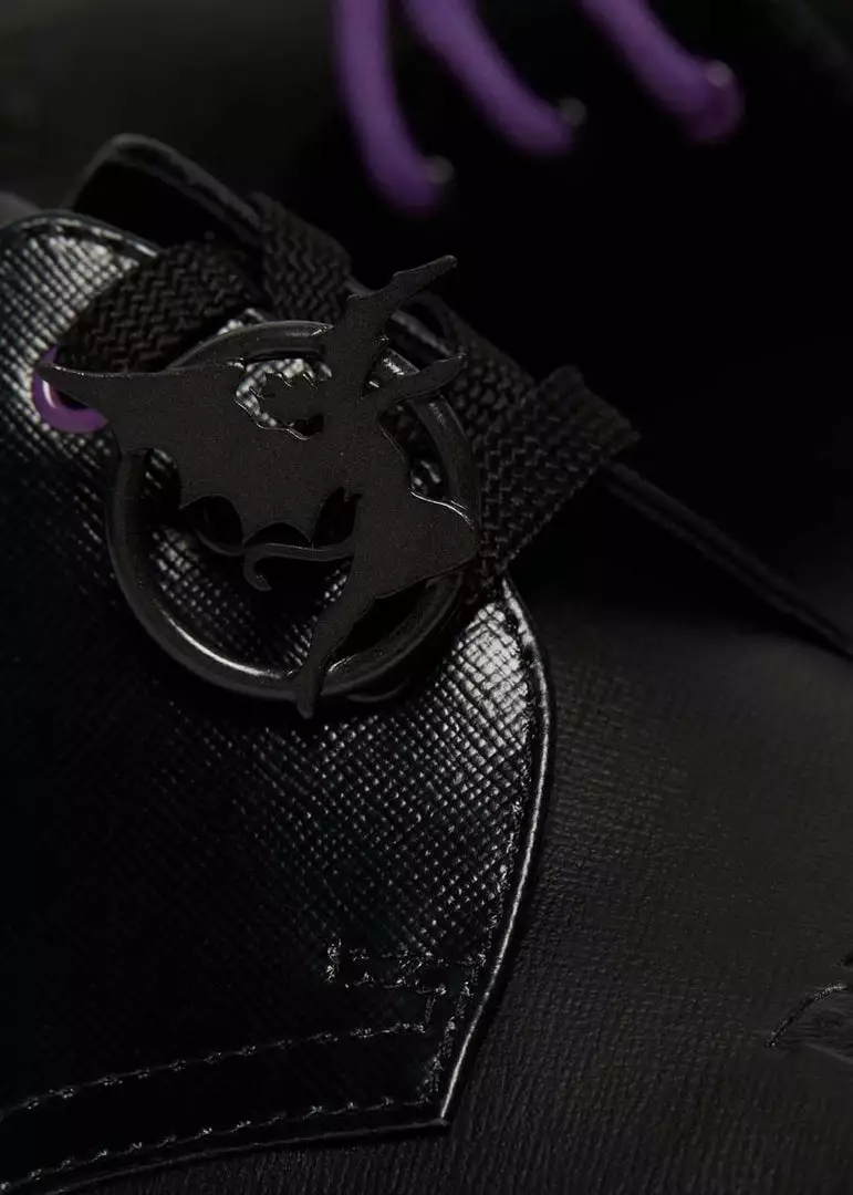 Dr. Martens Black Sabbath 1461 Paranoid Leather Shoes Black New In 5 Dr. Martens Black Sabbath 1461 Paranoid Leather Shoes Black New In