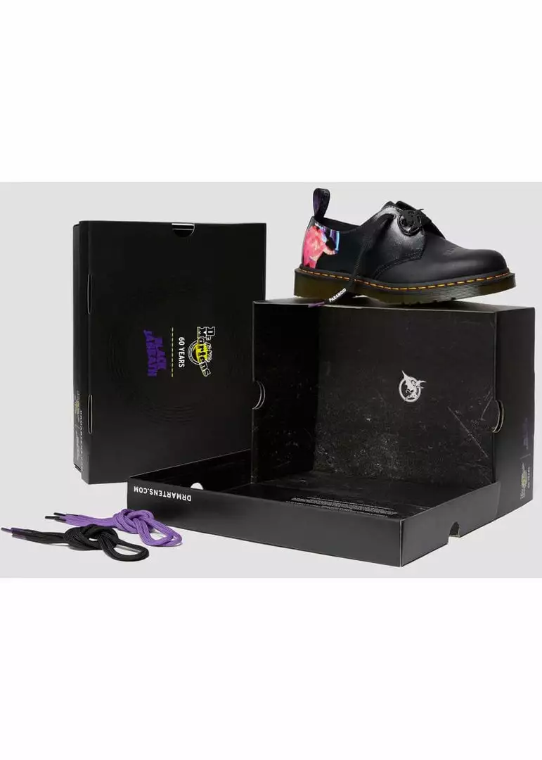 Dr. Martens Black Sabbath 1461 Paranoid Leather Shoes Black New In 10 Dr. Martens Black Sabbath 1461 Paranoid Leather Shoes Black New In