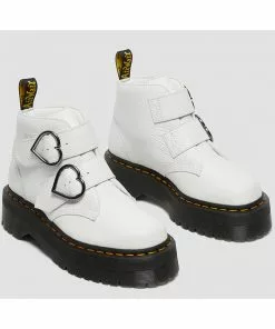New In Dr. Martens Devon Heart Aunt Sally Soft Leather Boots White 14 New In Dr. Martens Devon Heart Aunt Sally Soft Leather Boots White