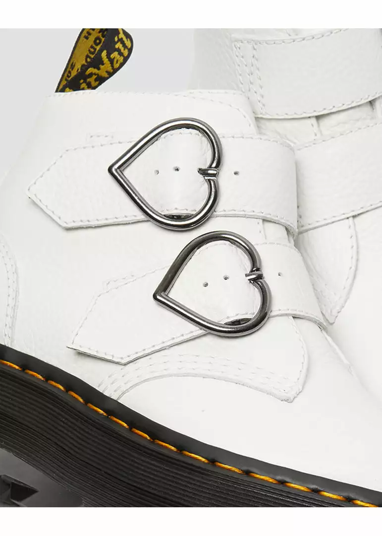 New In Dr. Martens Devon Heart Aunt Sally Soft Leather Boots White 4 New In Dr. Martens Devon Heart Aunt Sally Soft Leather Boots White