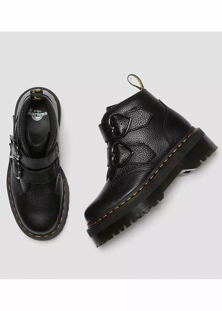 New In Dr. Martens Devon Heart Soft Aunt Sally Leather Boots Black 5 New In Dr. Martens Devon Heart Soft Aunt Sally Leather Boots Black