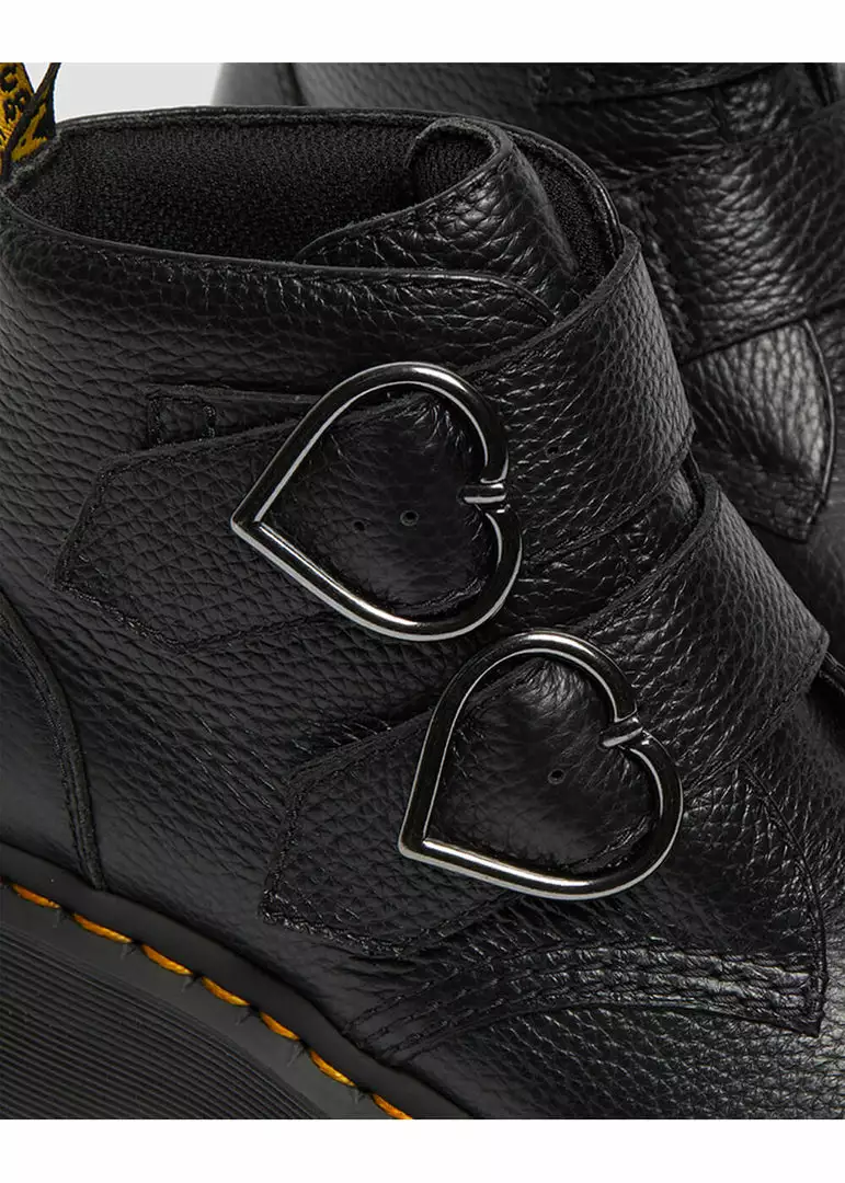 New In Dr. Martens Devon Heart Soft Aunt Sally Leather Boots Black 4 New In Dr. Martens Devon Heart Soft Aunt Sally Leather Boots Black