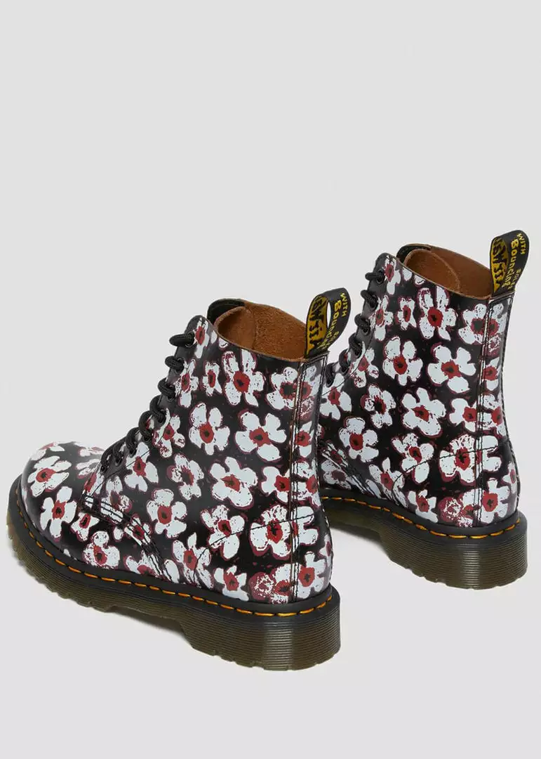 Dr. Martens 1460 Pascal Pansy Fayre Vintage Smooth Leather Lace-up Boots Red New In 7 Dr. Martens 1460 Pascal Pansy Fayre Vintage Smooth Leather Lace-up Boots Red New In