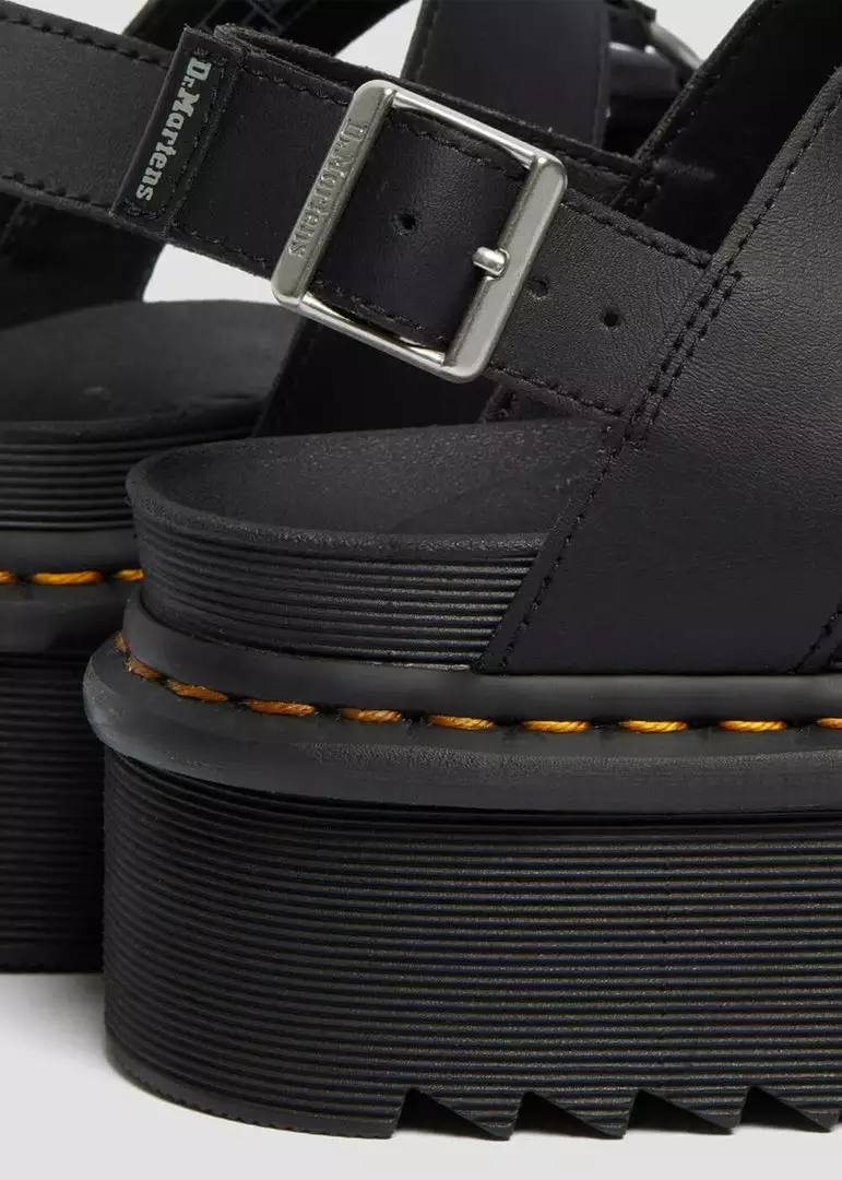 Dr. Martens Francis Hydro Leather Platform Sandals Black 9 Dr. Martens Francis Hydro Leather Platform Sandals Black