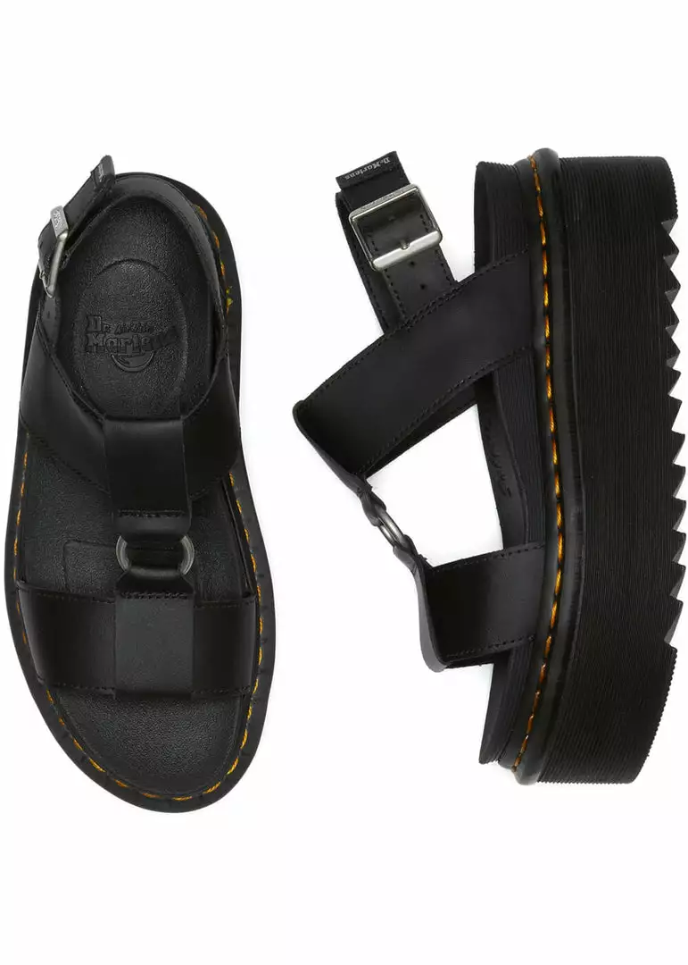 Dr. Martens Francis Hydro Leather Platform Sandals Black 5 Dr. Martens Francis Hydro Leather Platform Sandals Black