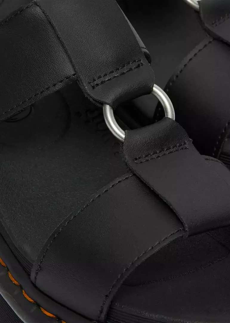 Dr. Martens Francis Hydro Leather Platform Sandals Black 8 Dr. Martens Francis Hydro Leather Platform Sandals Black