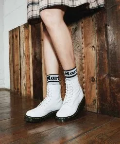 New In Dr. Martens 1460 Pascal Virginia Soft Leather Boots White